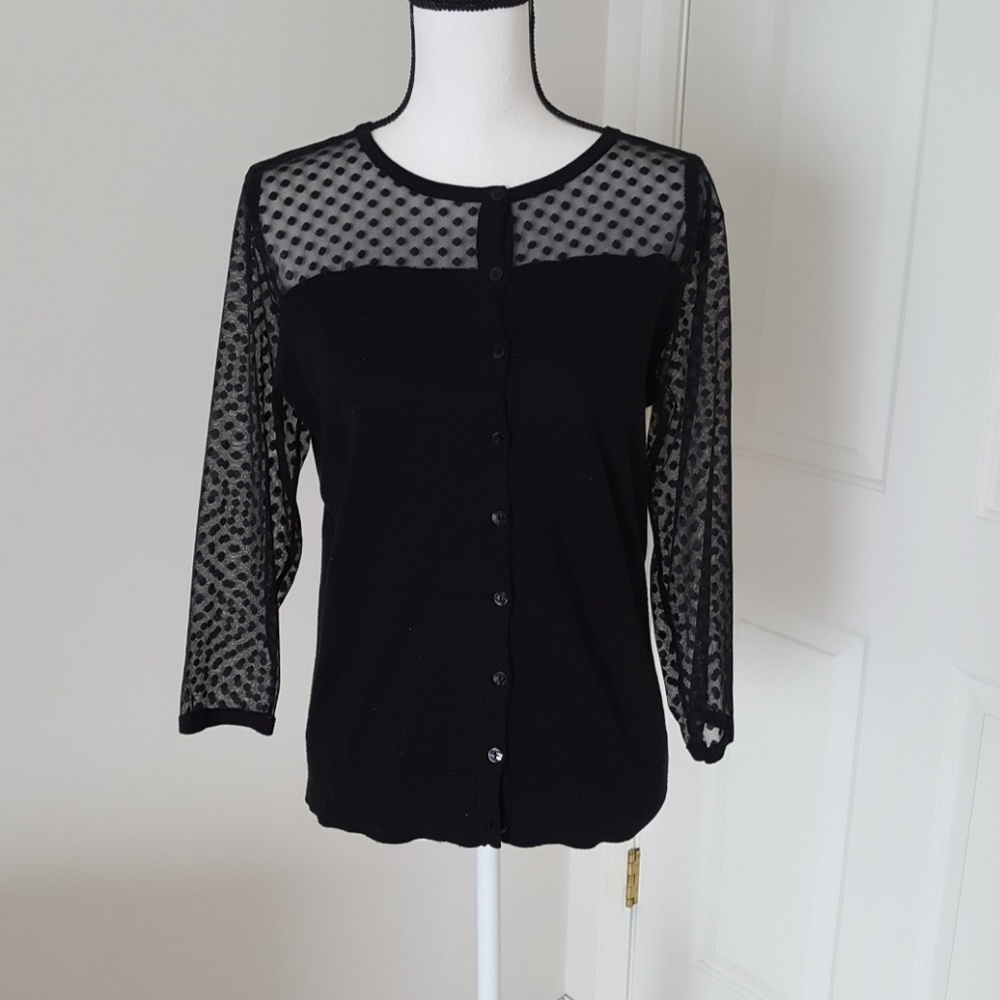 23:08- August Silk Knit Cardigan - Picture 1 of 8